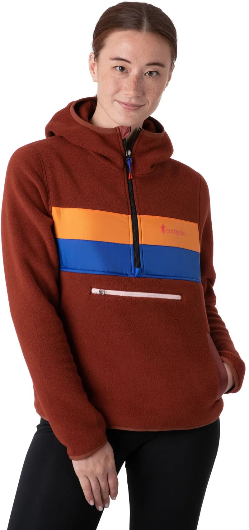 Cotopaxi Womens Teca Fleece Hooded Half-Zip Jacket - Desert Sun-2